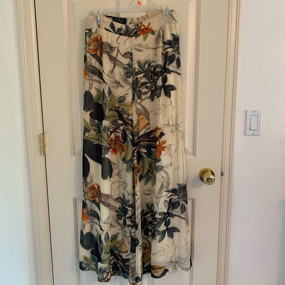Papaya Floral Flowy Wide Leg Pants